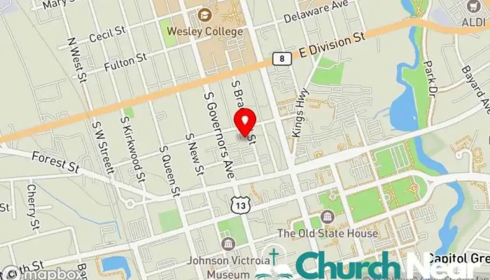 map of Chapel Of The Holy Spirit Church in Dover
