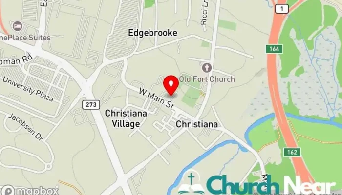 map of Christiana United Methodist Methodist church in Newark