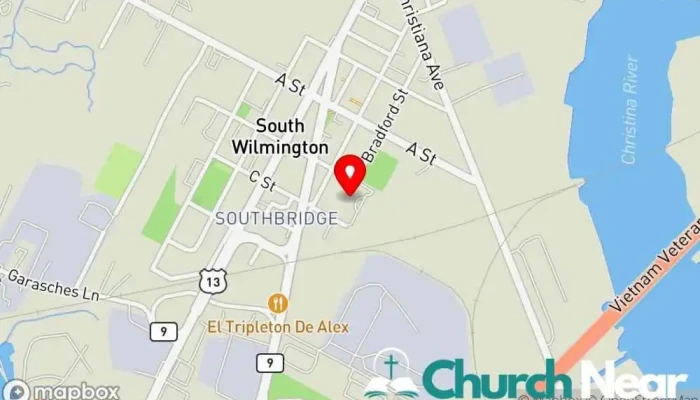 map of Ezion Fair Church Baptist church, Church in Wilmington
