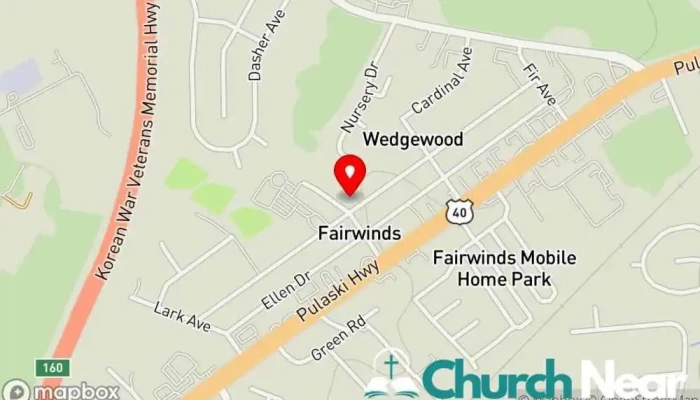 map of Grace Chapel Baptist Church Baptist church in Bear