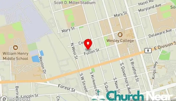 map of Interdenominational. Ministerial Alliance of Dover and Vicinity Non-profit organization in Dover
