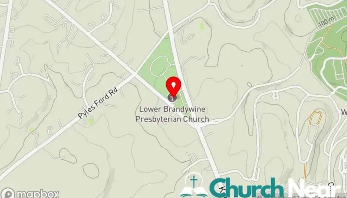 map of Lower Brandywine Presbyterian Church Presbyterian church, Cemetery, Christian church in Wilmington