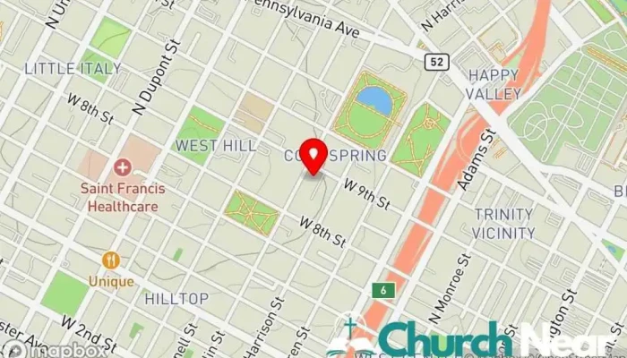 map of Mother African Union Church Church in Wilmington