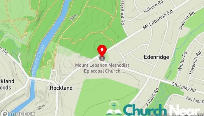 map of Mt Lebanon United Methodist Church in Wilmington