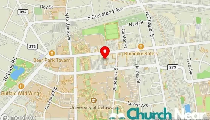 map of Newark United Methodist Church United Methodist church, Church in Newark