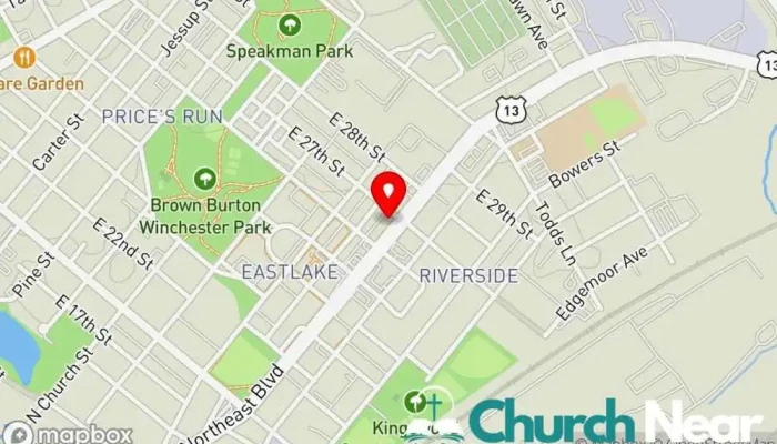 map of Northeast Church of Christ Church of Christ, Church in Wilmington